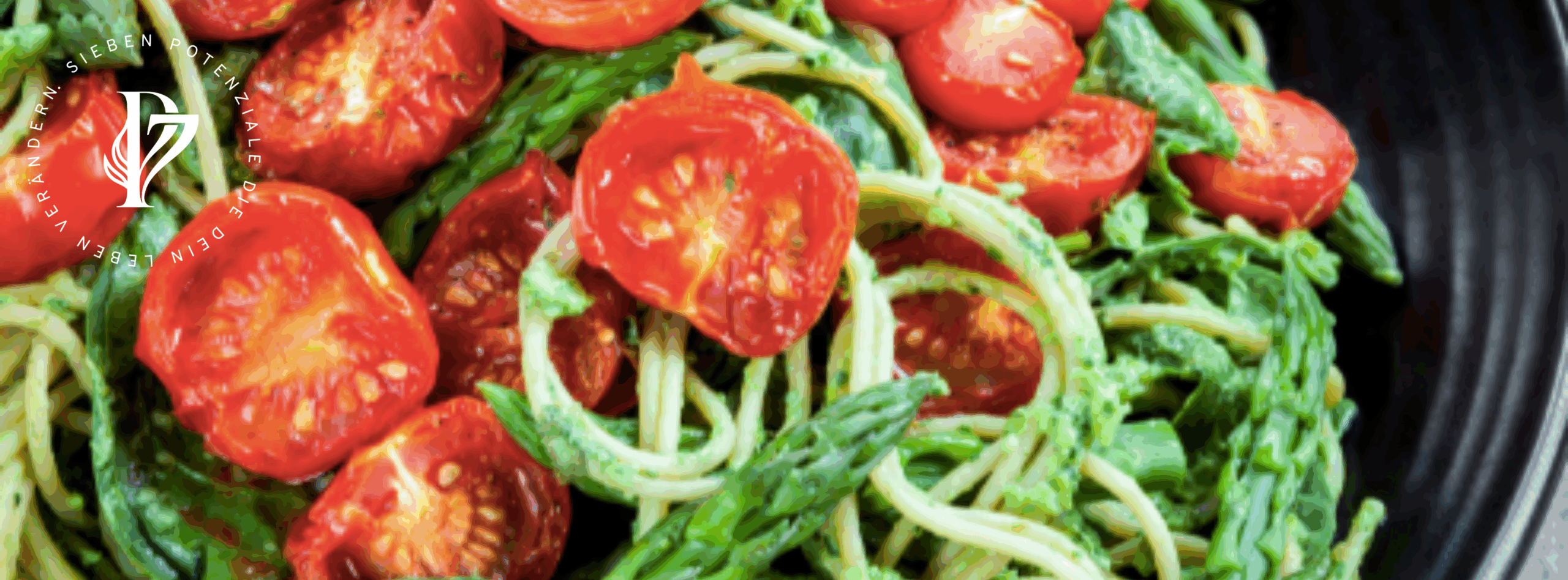 Gebratener Spargel auf Limetten Rucola Pasta
