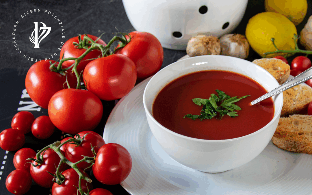 Tomatensuppe mit Kichererbsen und Kokosmilch