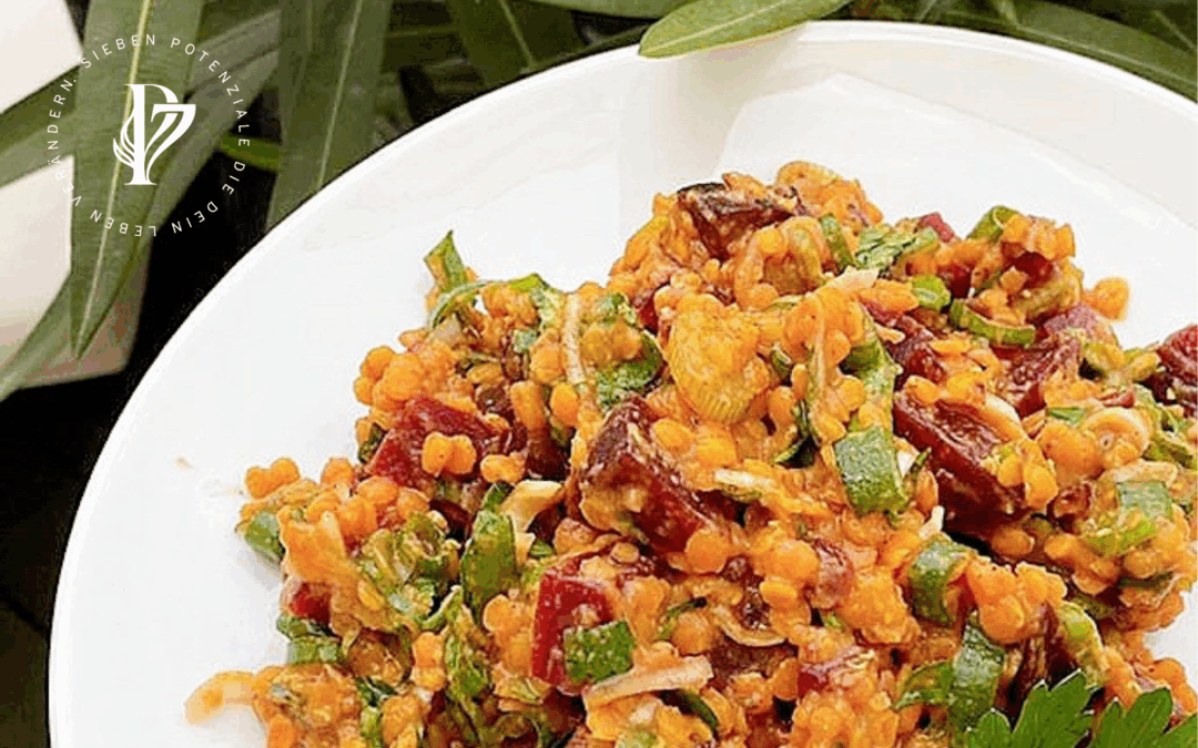 Rote Linsen Salat mit roter Bete