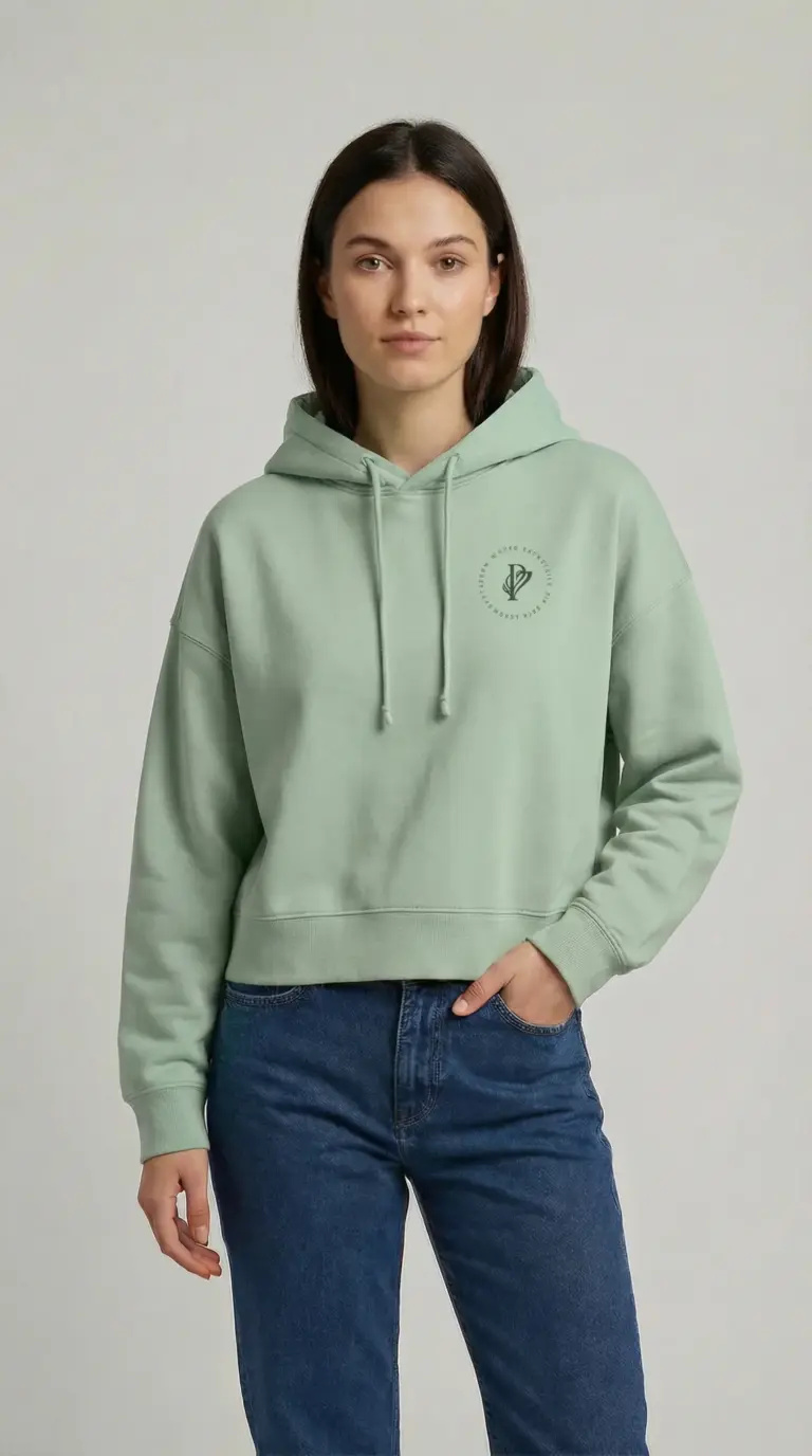 Damen Hoodie – misty jade