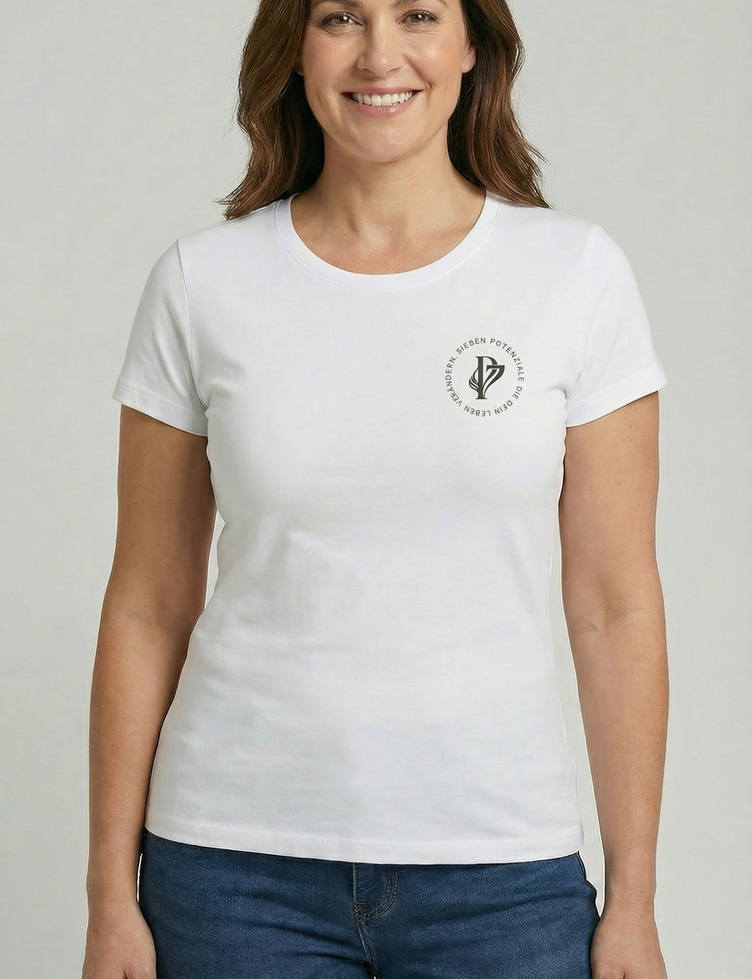 Damen Shirt tailliert – white