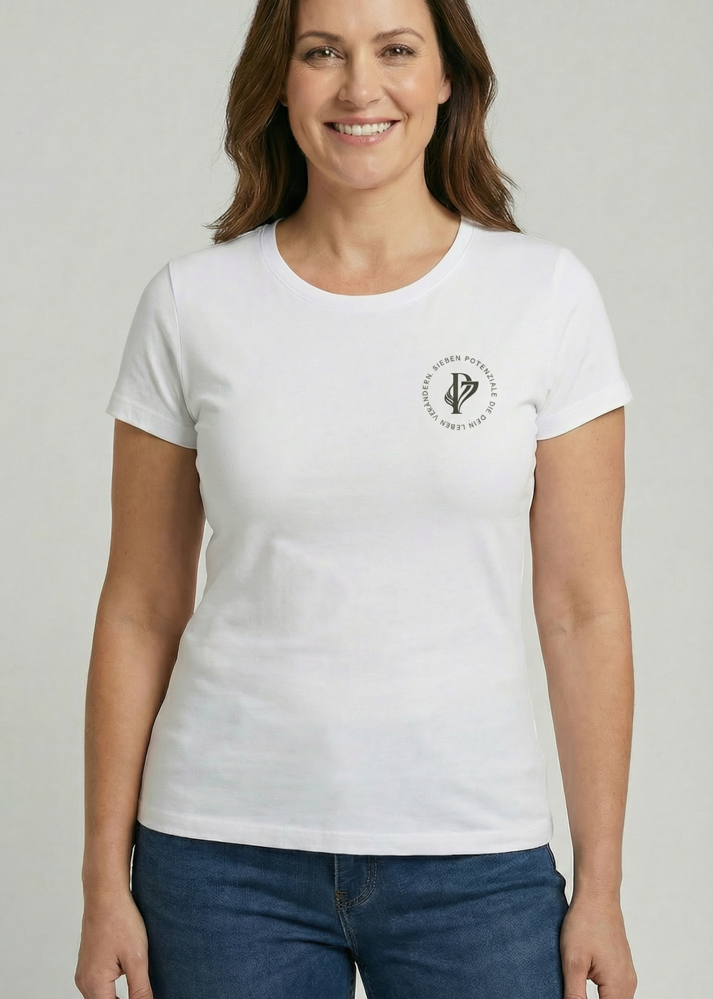 Damen Shirt tailliert – white