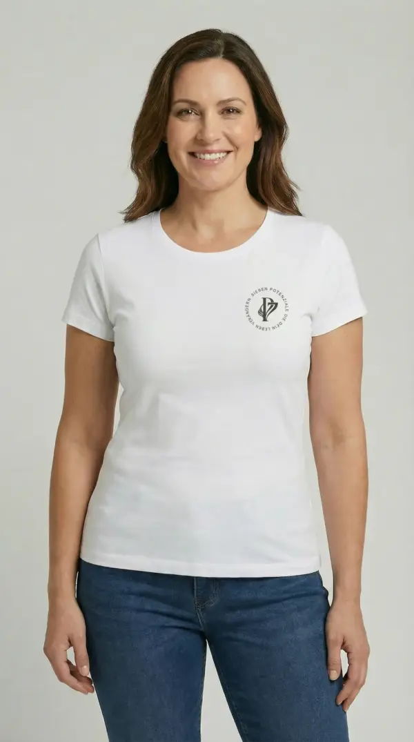 Damen Shirt tailliert – white