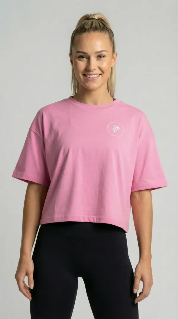 Damen Shirt kurz – bubble pink