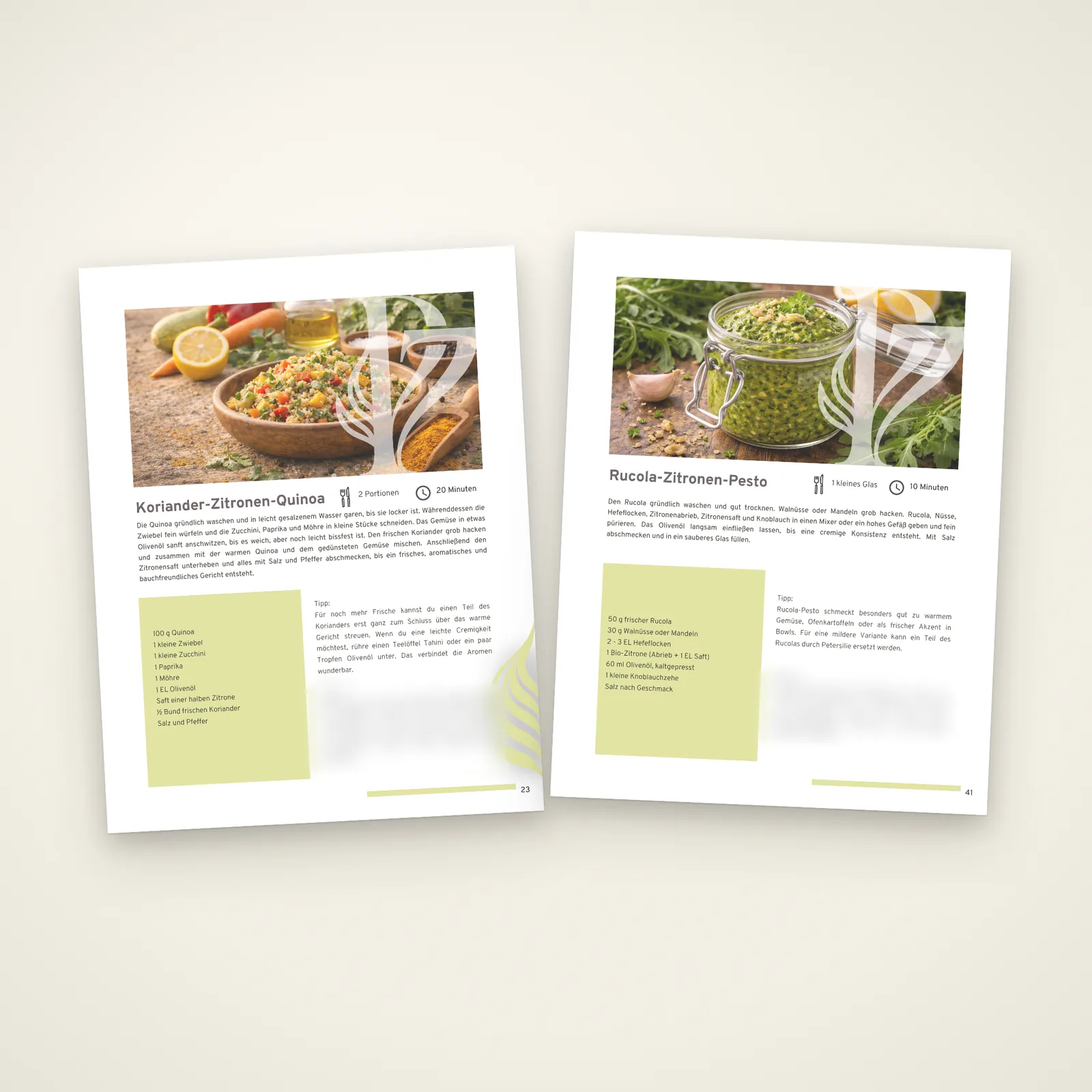 Einblick ins P7 Kräuterbuch: Einblick Rezepte
